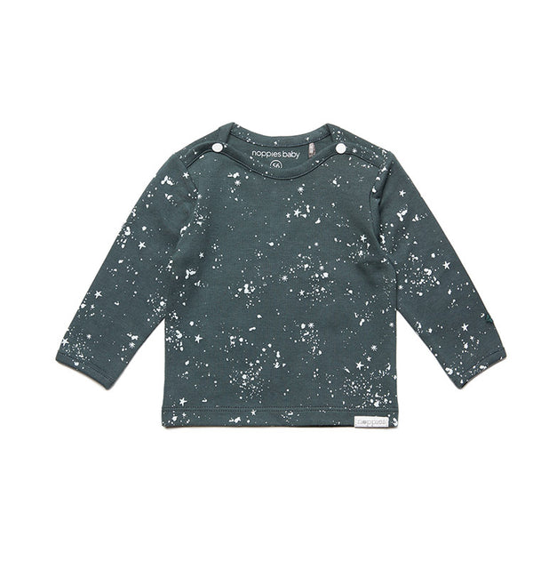 Langarm-Shirt - Gale dunkelgrau mit Sterne