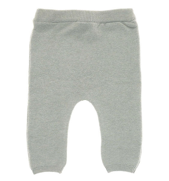 Knitted Pants GOTS Babyhose - Garden Explorer Aqua Grey