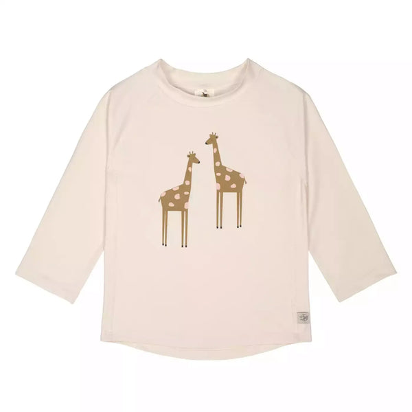 Kinder UV-Shirt || Long Sleeve Giraffe offwhite