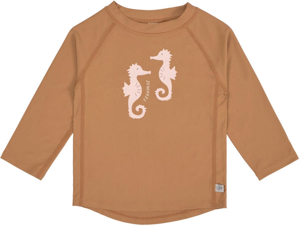 Kinder UV-Shirt || Long Sleeve Seahorse Caramel