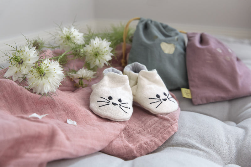 Babyschuhe - Little Chums Cat beige