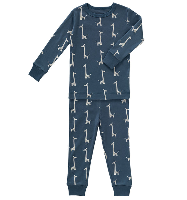 Pyjama zweiteilig || Giraffe dunkelblau
