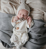 Babydecke  - Ribbed Gray Melange